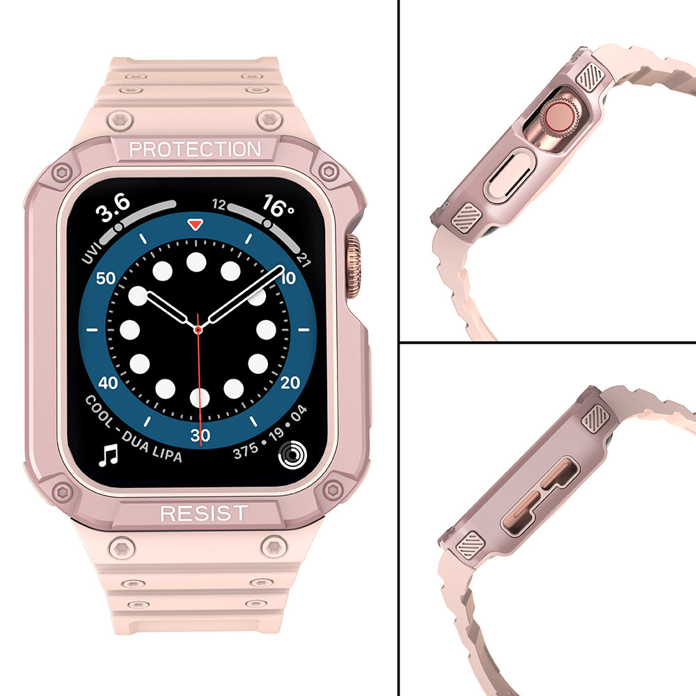 OEM Armored Hülle & Armband für Apple Watch 41/40/38mm | Rosa | 2-in-1