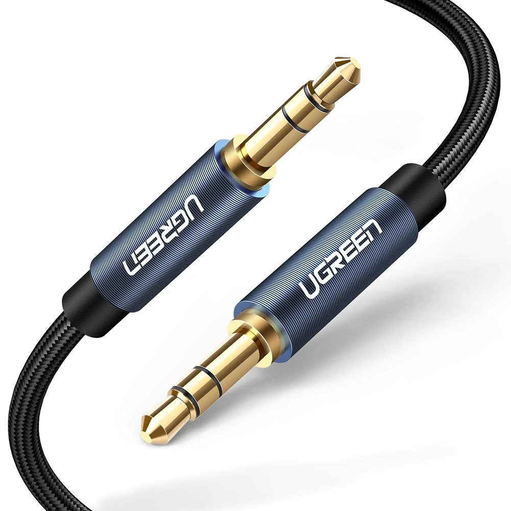 Câble Audio 3.5mm - 3.5mm UGREEN AV122 Mini, 2m, Bleu