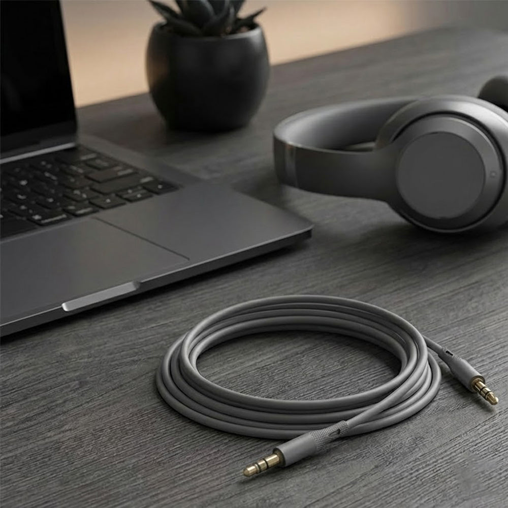 Cavo Audio 3.5mm - 3.5mm Techsuit AC3 SoundFlex, 1m, Grigio