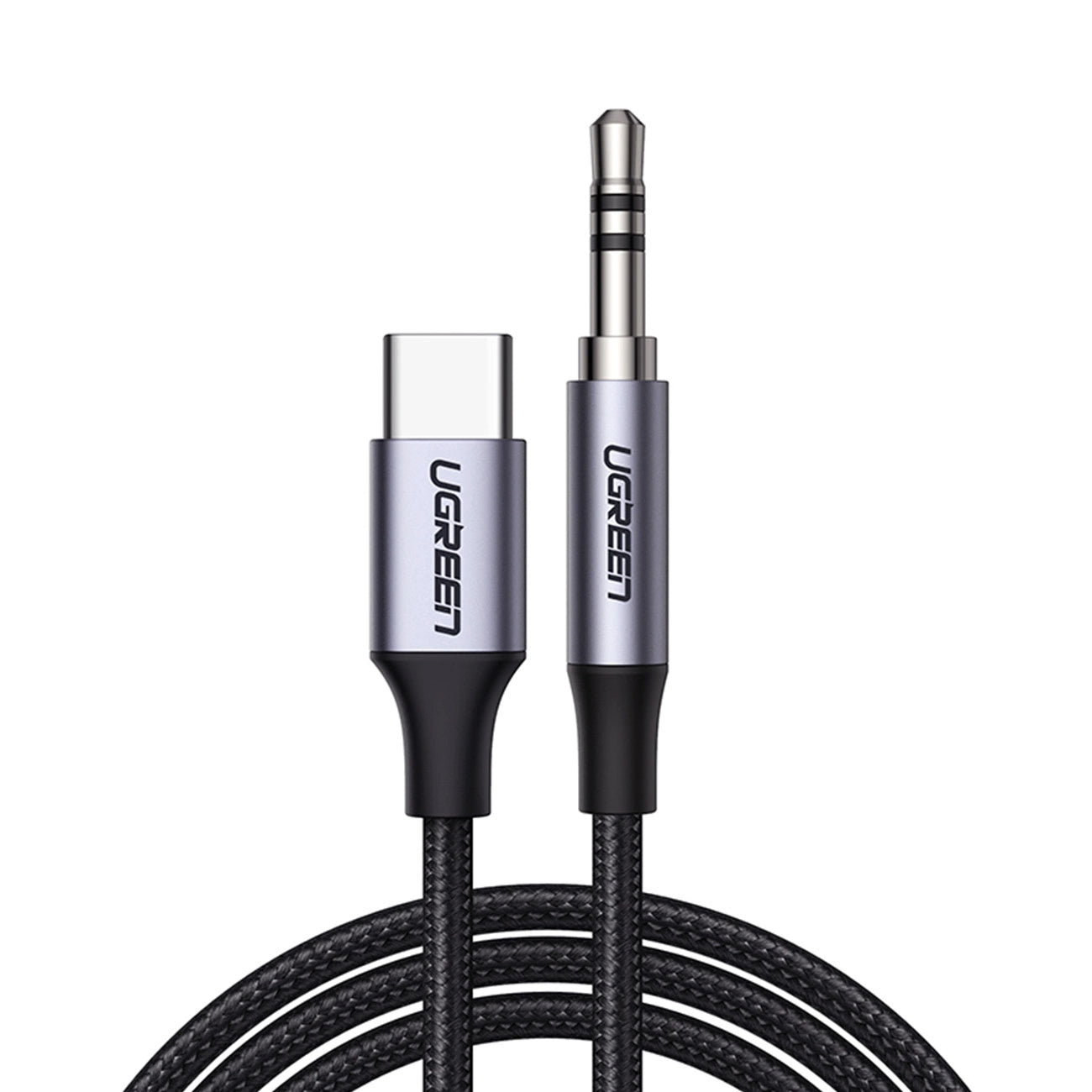 Audio-Kabel USB-C - 3,5mm UGREEN AV143, 1m, Grau