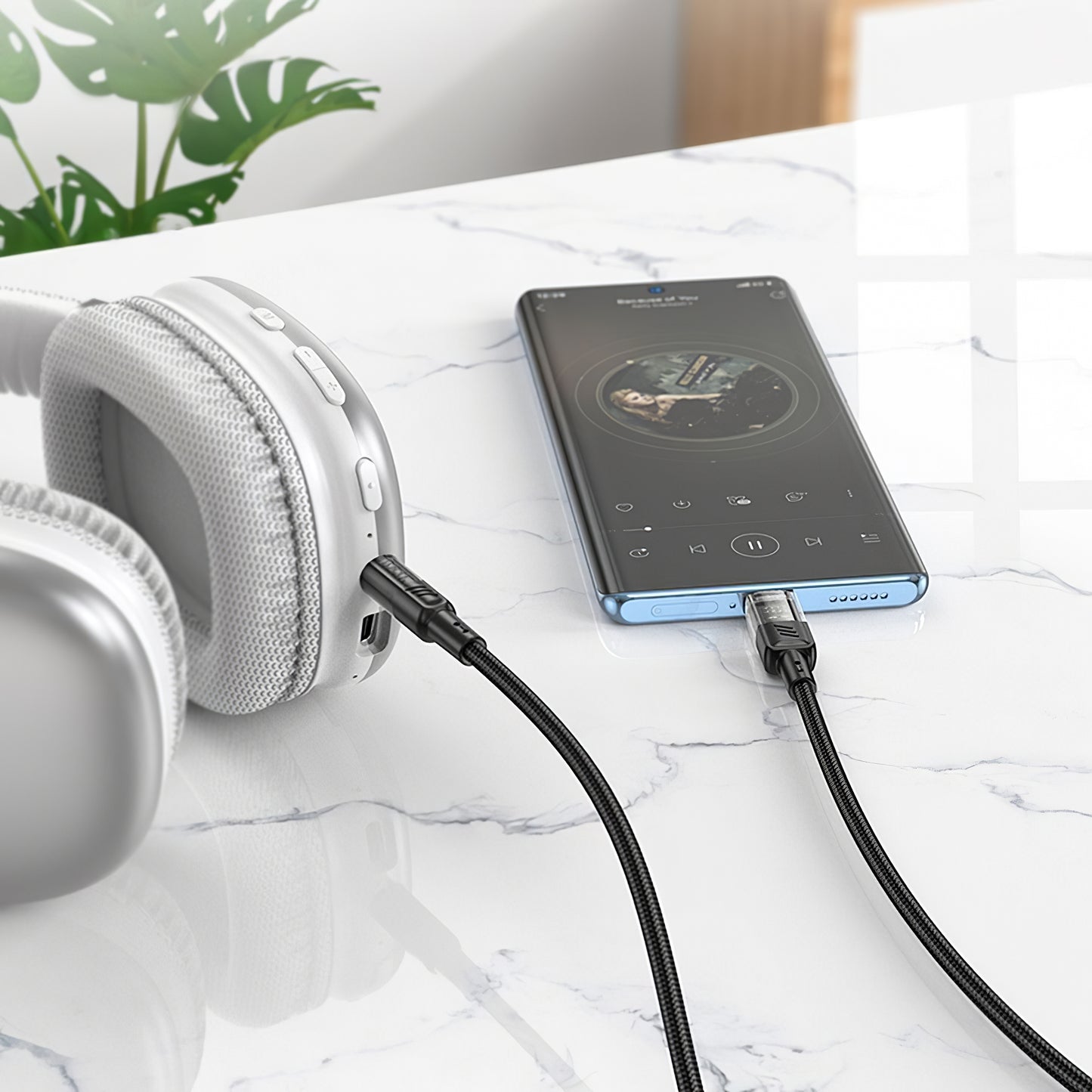 Câble Audio USB-C - 3.5mm HOCO UPA27, 1.2m, Noir