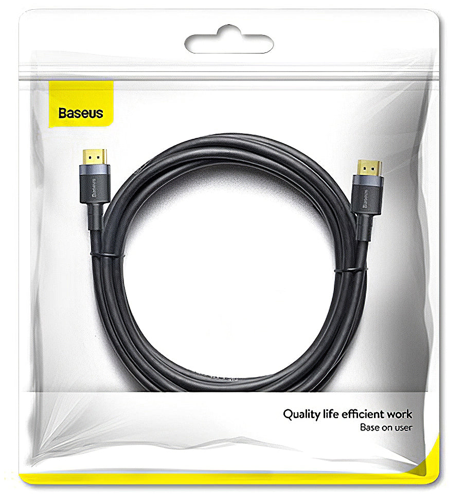Baseus Videokabel, HDMI - HDMI, 4K, 1m, Schwarz CADKLF-E01