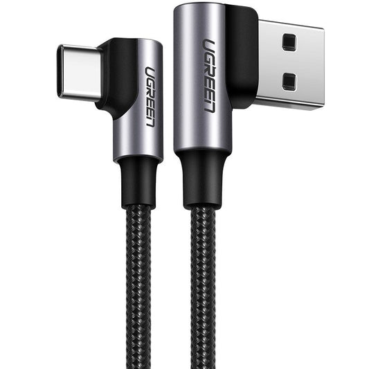 Câble de données et de charge USB-A vers USB-C UGREEN US255 coudé, 60W, 1m, gris