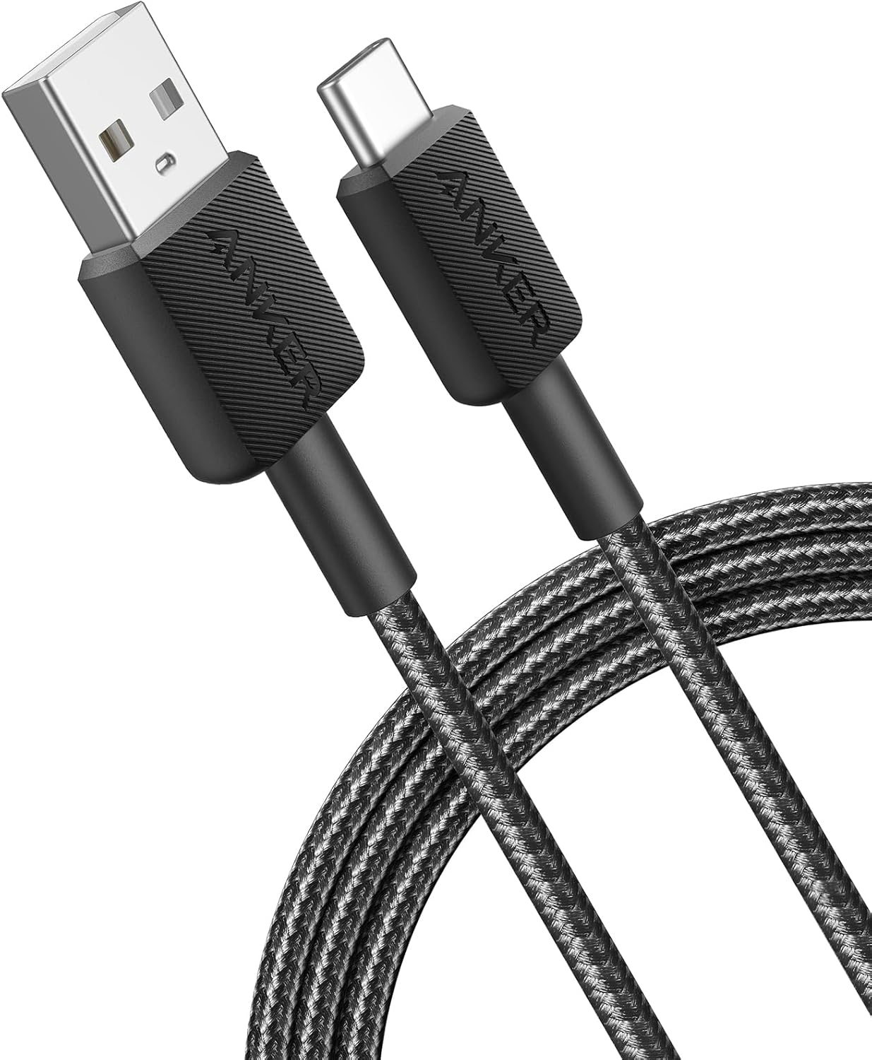 Cavo Dati e Ricarica USB-A - USB-C Anker 322, 18W, 1.8m, Nero A81H6G11