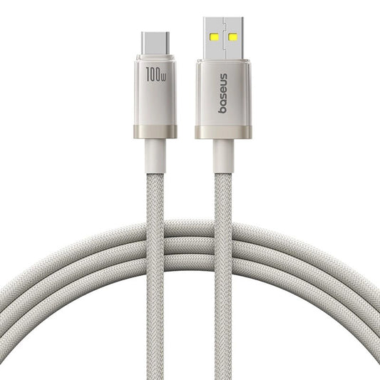 Câble de Données et de Charge USB-A - USB-C Baseus Titanium, 100W, 1m, Argenté P10378102G21-00