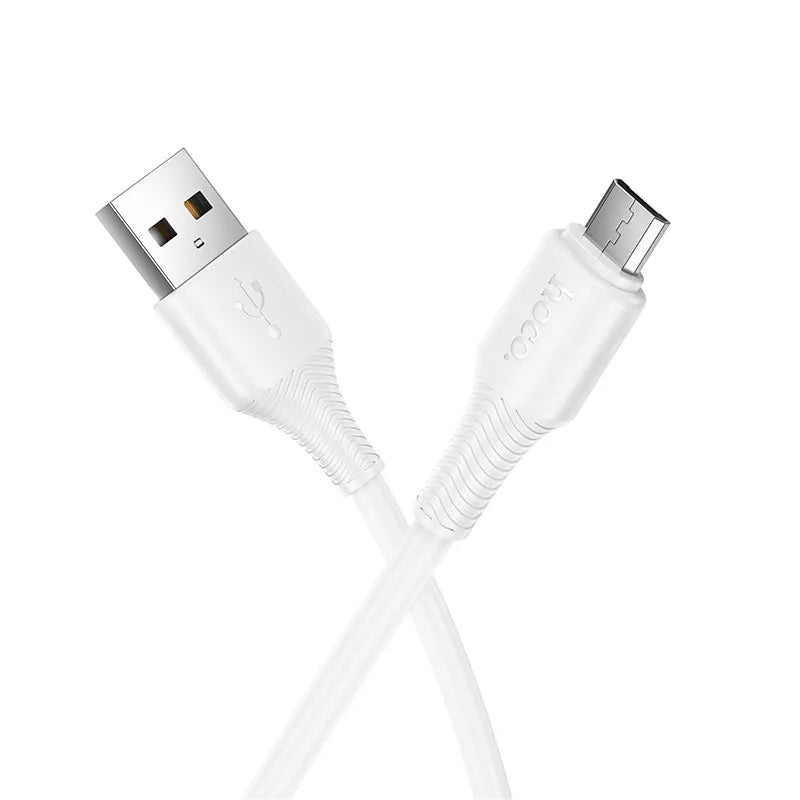 Câble de Données et de Charge USB-A - microUSB HOCO X120, 18W, 1m, Blanc