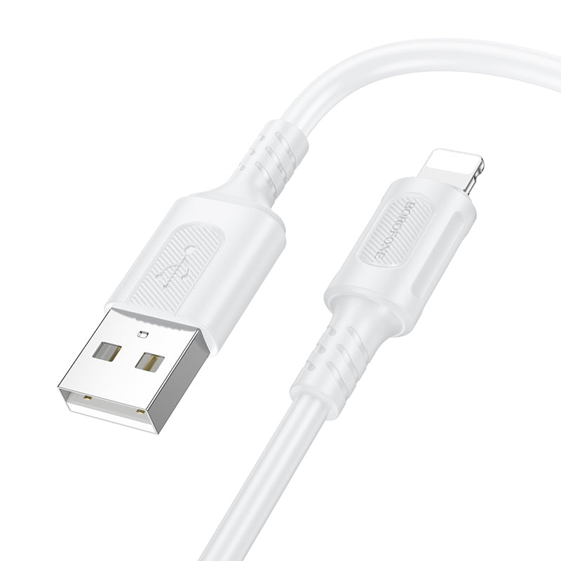 Cavo Dati e Ricarica USB-A - Lightning Borofone BX111 Feliz, 18W, 1m, Bianco