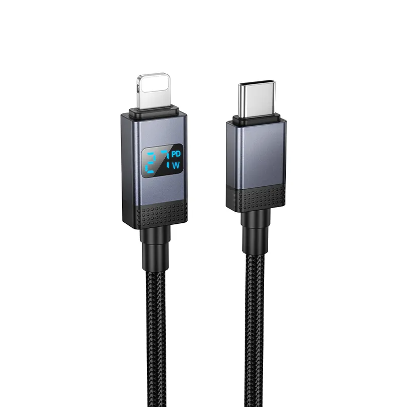 Cavo Dati e Ricarica USB-C - Lightning HOCO X118 Display, 27W, 1m, Nero