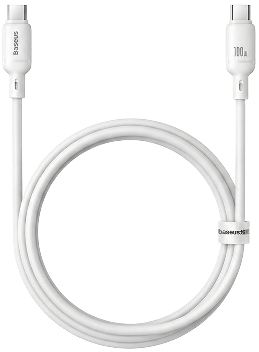 Cavo Dati e Ricarica USB-C - USB-C Baseus Silky, 100W, 1m, Bianco P10377704213-00
