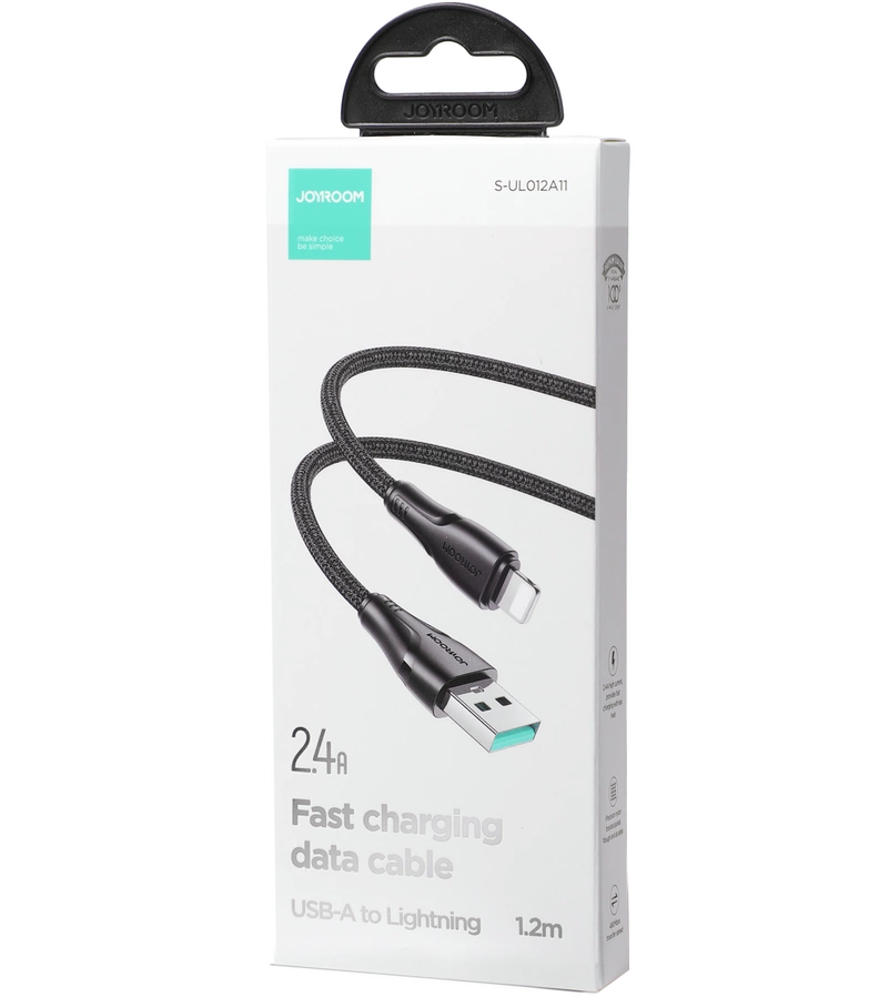 Câble de Données et de Charge USB-A - Lightning Joyroom S-A11, 18W, 1.2m, Noir