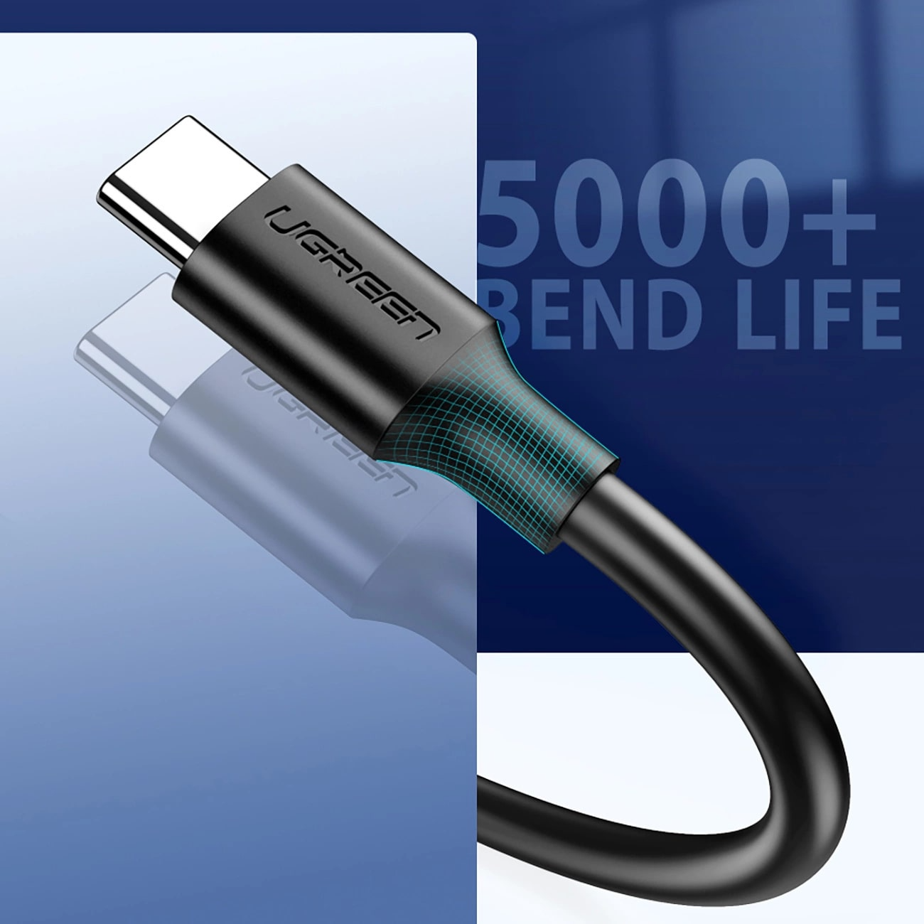 Cavo Dati e Ricarica USB-A - USB-C UGREEN US184, 18W, 0.5m, Nero
