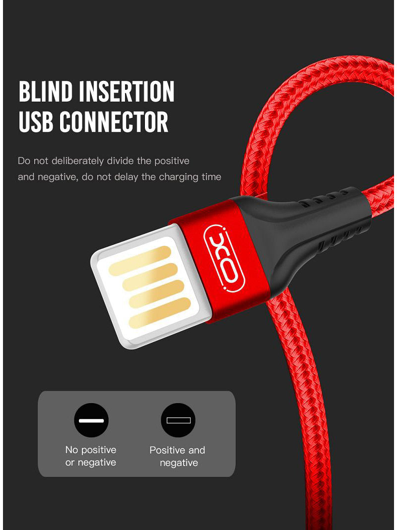 Cavo Dati e Ricarica USB-A - microUSB XO Design NB118, 18W, 1m, Rosso