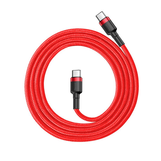 Cavo dati e ricarica USB-C - USB-C Baseus Cafule, 60W, 1m, rosso CATKLF-G09