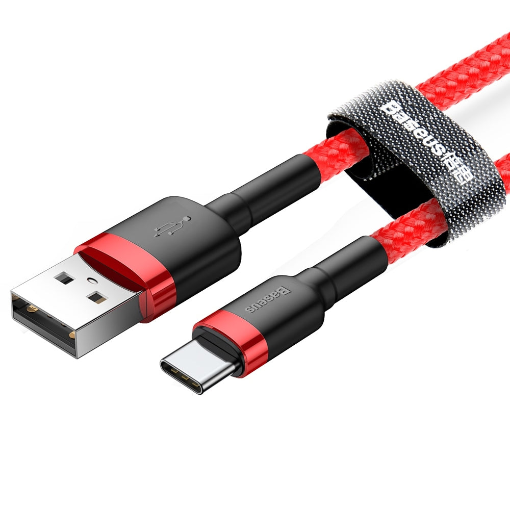 Câble de Données et de Charge USB-A - USB-C Baseus Cafule, 60W, 0.5m, Rouge CATKLF-A09