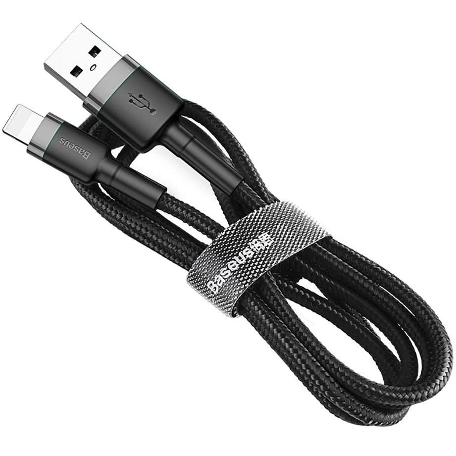 Câble de Données et de Charge USB-A - Lightning Baseus Cafule, 18W, 0.5m, Gris CALKLF-AG1