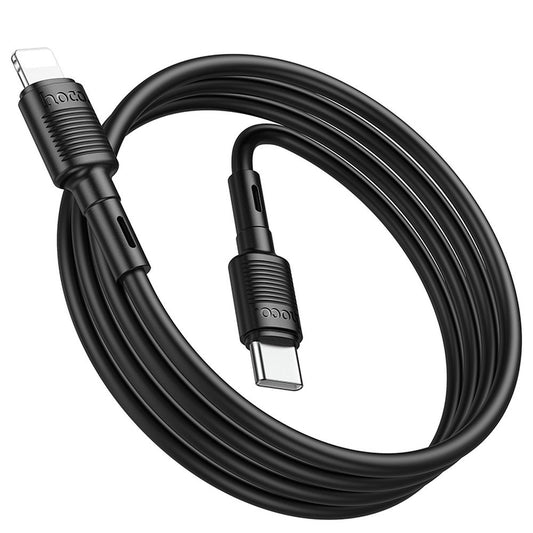 HOCO X83 Victory Cavo di ricarica e dati USB-C - Lightning, 20W, 1m, nero