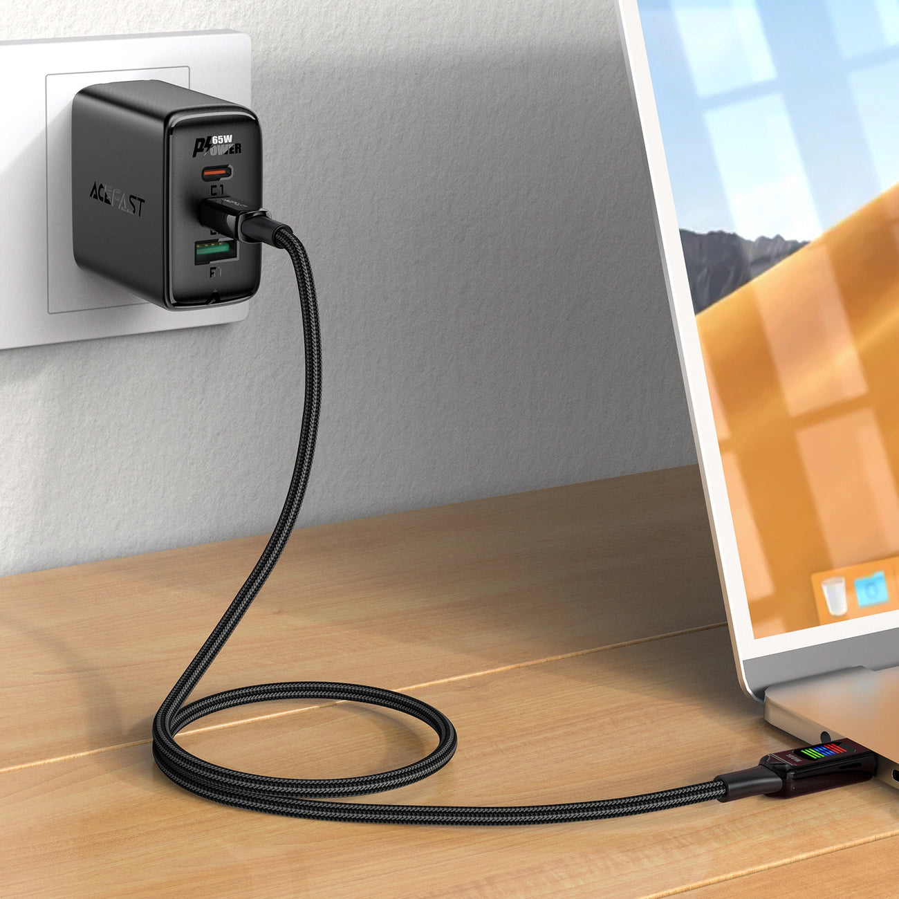 Cavo Dati e Ricarica USB-C - USB-C Acefast C7-03, 100W, 1.2m, Nero