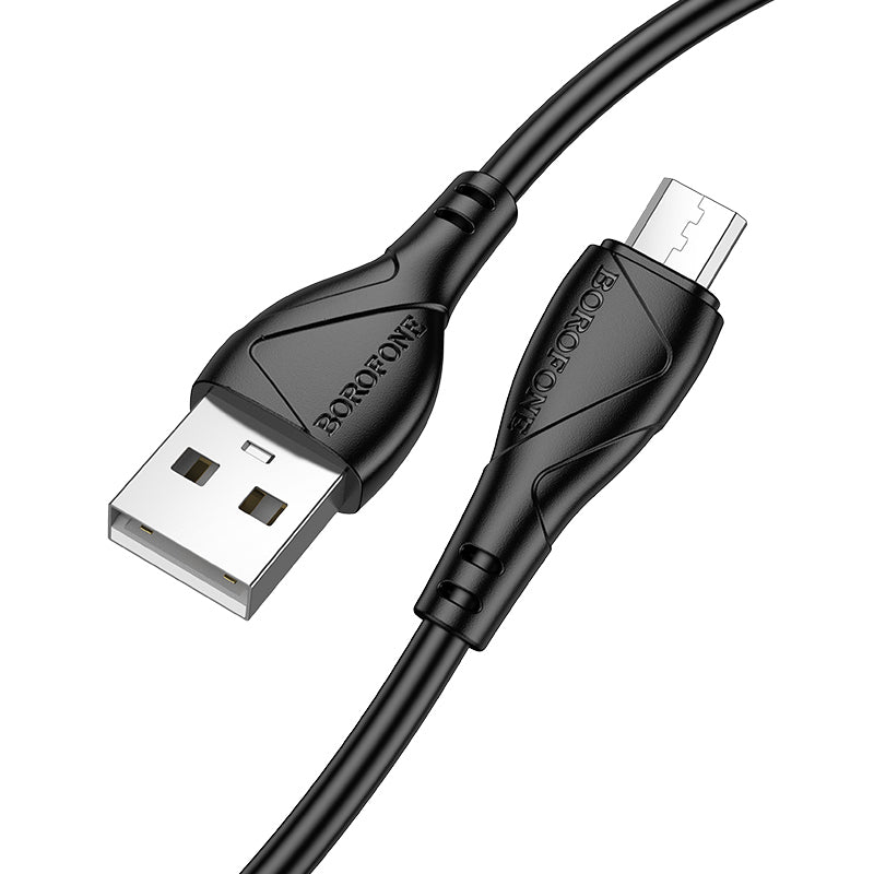 Cavo Dati e Ricarica USB-A - microUSB Borofone BX121 Energy, 18W, 1m, Nero
