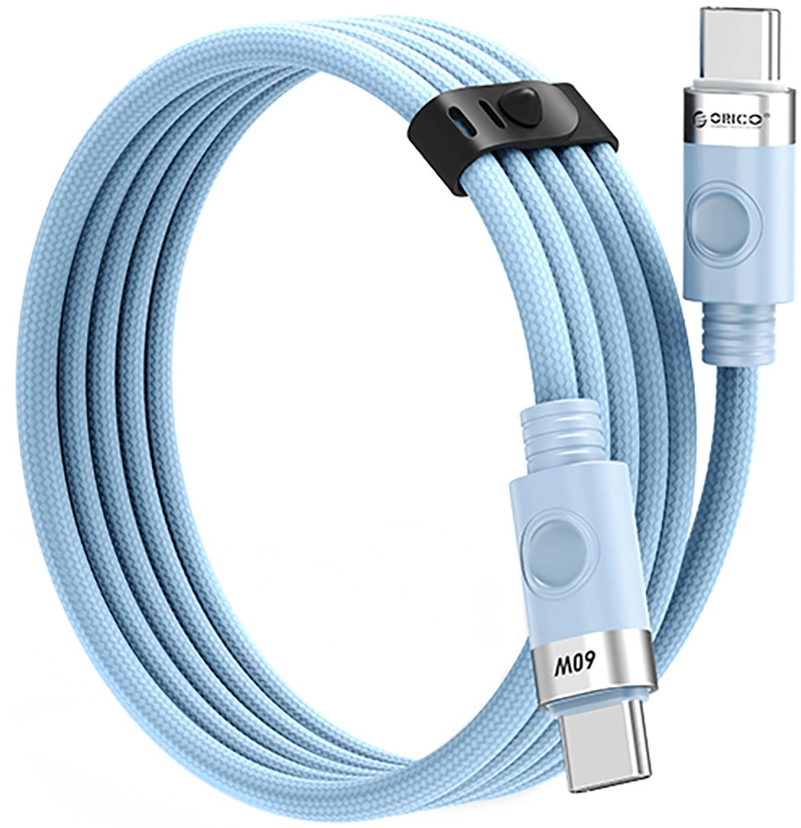 Câble de Données et de Charge USB-C - USB-C Orico CDX, 60W, 1m, Bleu