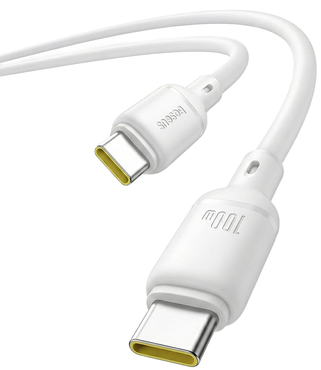 Cavo Dati e Ricarica USB-C - USB-C Baseus Silky, 100W, 1m, Bianco P10377704213-00