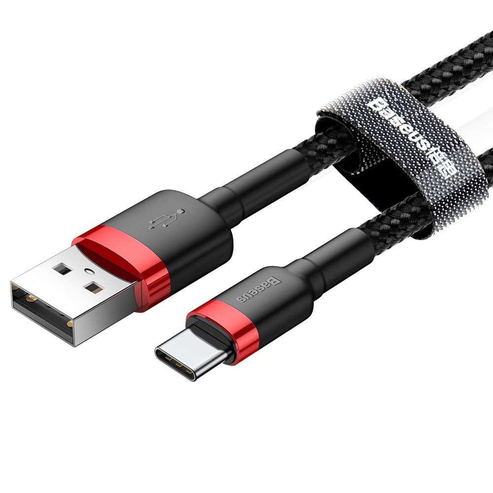 Baseus Cafule USB-A to USB-C Data and Charging Cable, 60W, 1m, Red CATKLF-B91