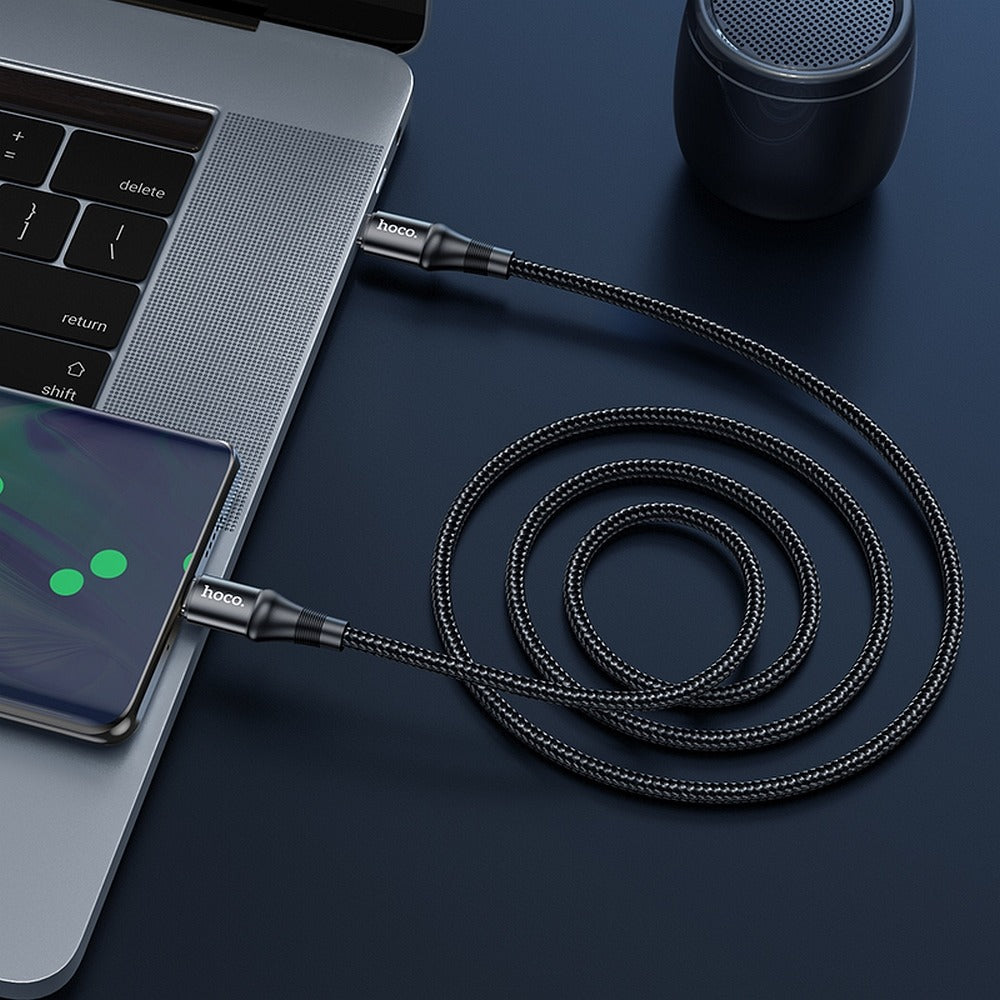 Câble de données et de charge USB-C - USB-C HOCO X50, 100W, 1m, Noir