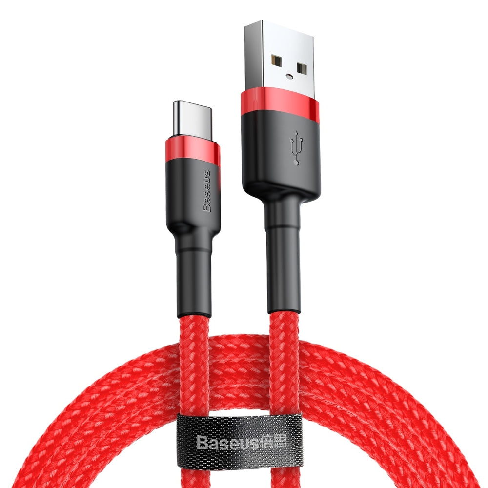 Câble de Données et de Charge USB-A - USB-C Baseus Cafule, 60W, 0.5m, Rouge CATKLF-A09