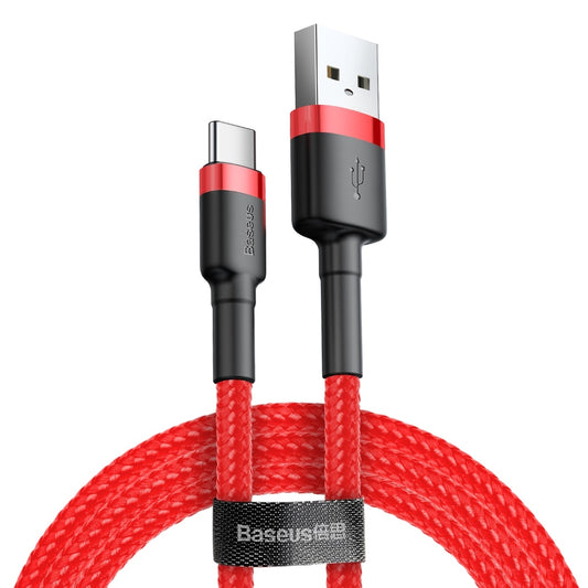 Cavo dati e ricarica USB-A - USB-C Baseus Cafule, 60 W, 0,5 m, rosso CATKLF-A09