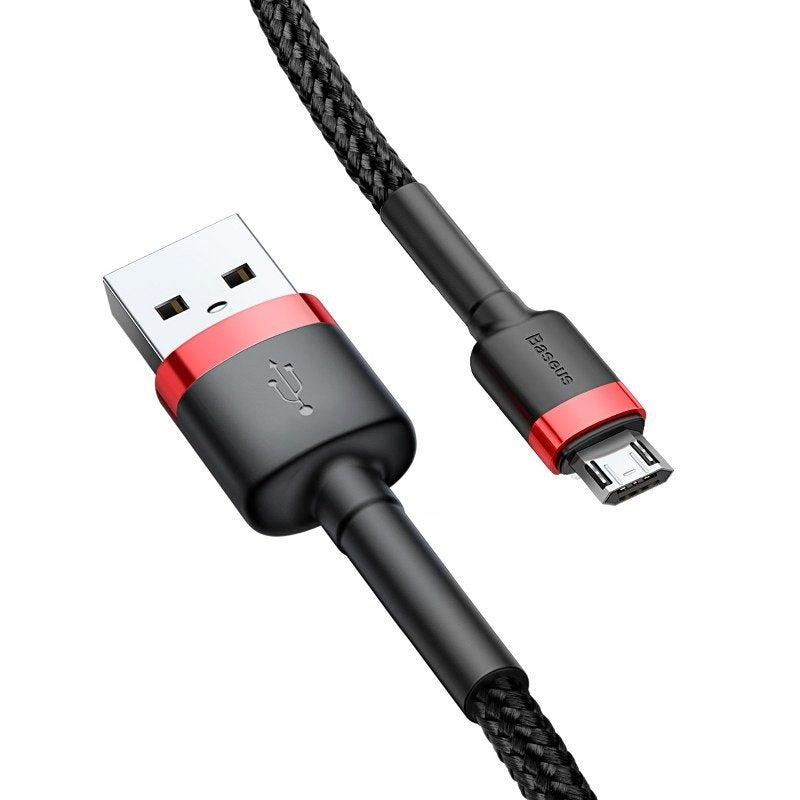 Câble de données et de chargement USB-A - microUSB Baseus Cafule, 18W, 3m, Rouge CAMKLF-H91