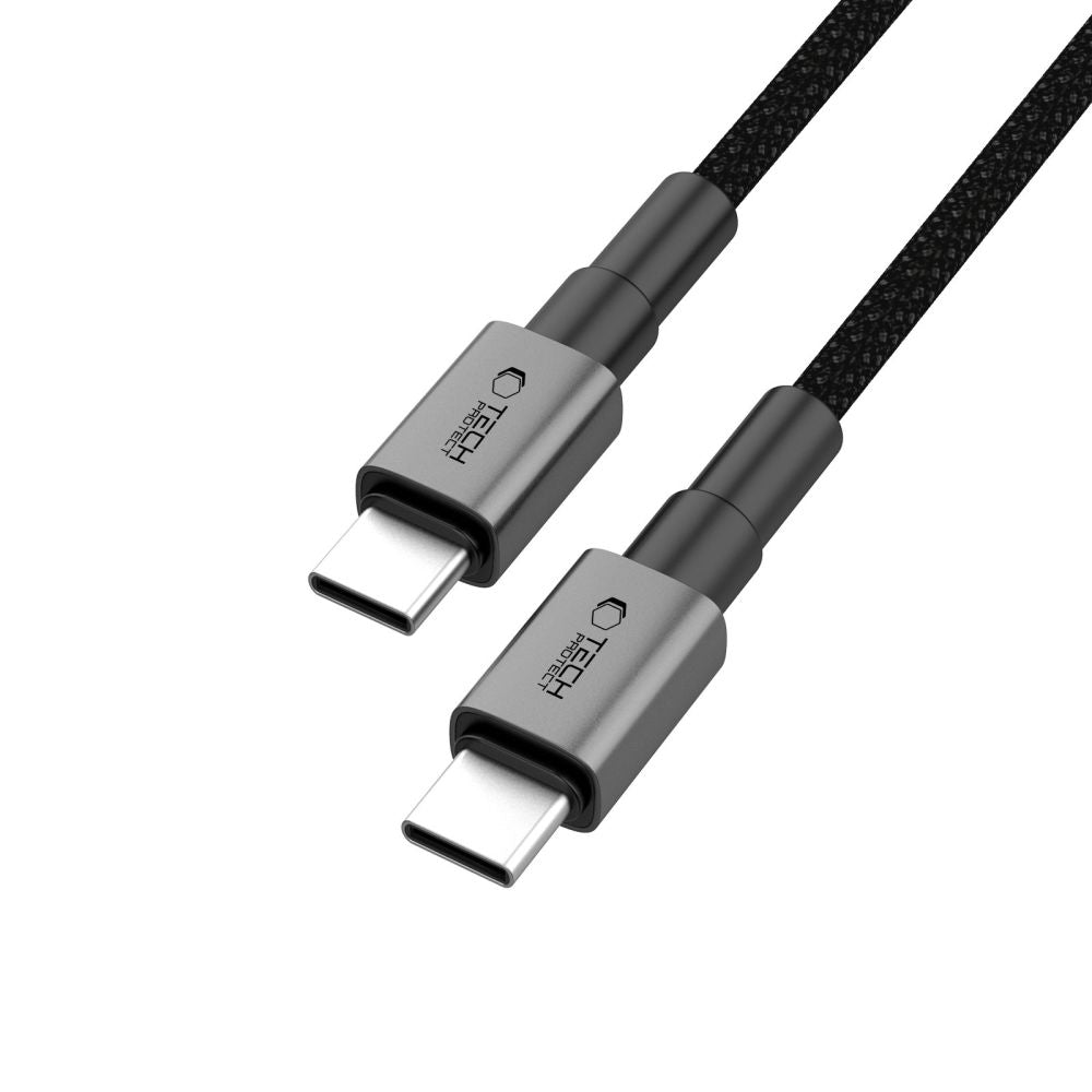Câble de Données et de Charge USB-C - USB-C Tech-Protect Ultraboost DNA, 60W, 0.5m, Gris