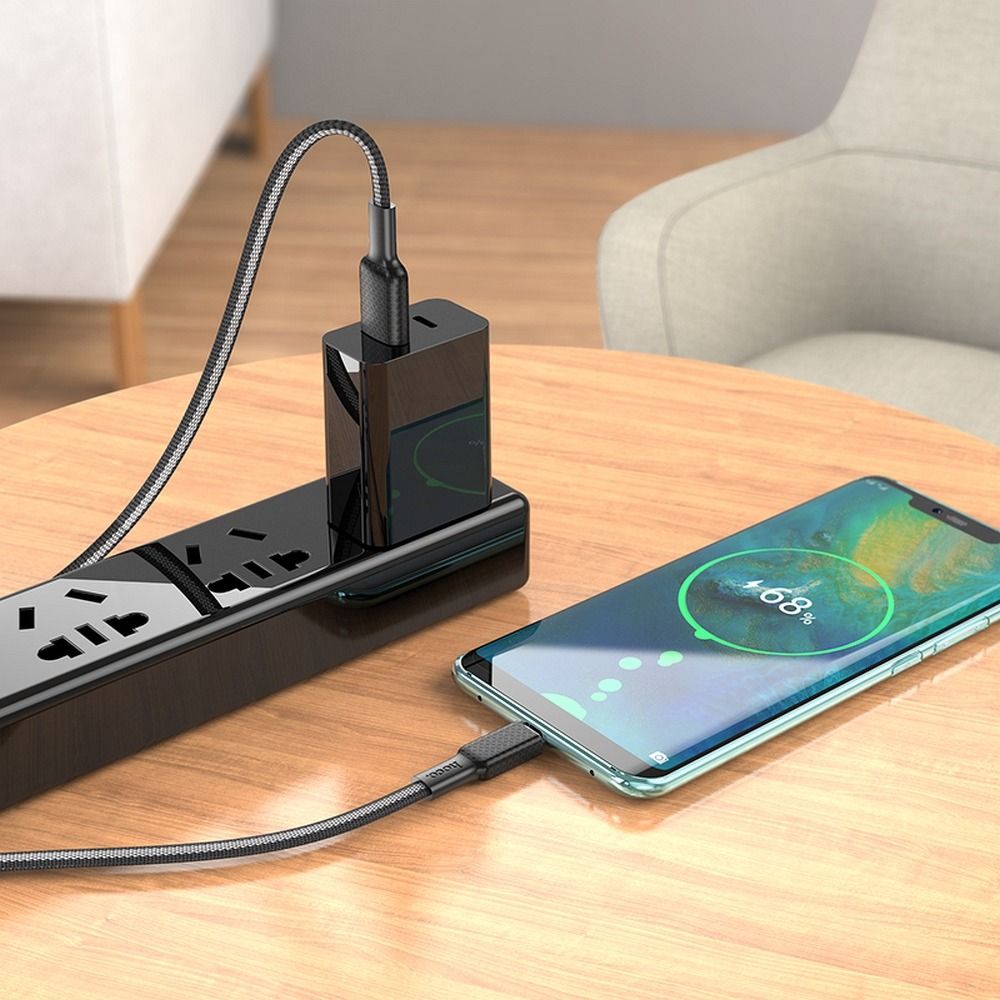 Daten- und Ladekabel USB-A - USB-C HOCO X69, 18W, 1m, Schwarz