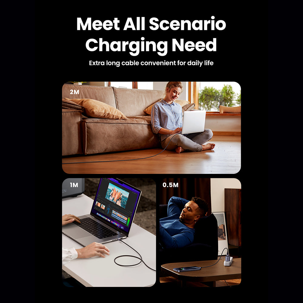 USB-C Daten- und Ladekabel - USB-C UGREEN L513, 240W, 2m, Schwarz