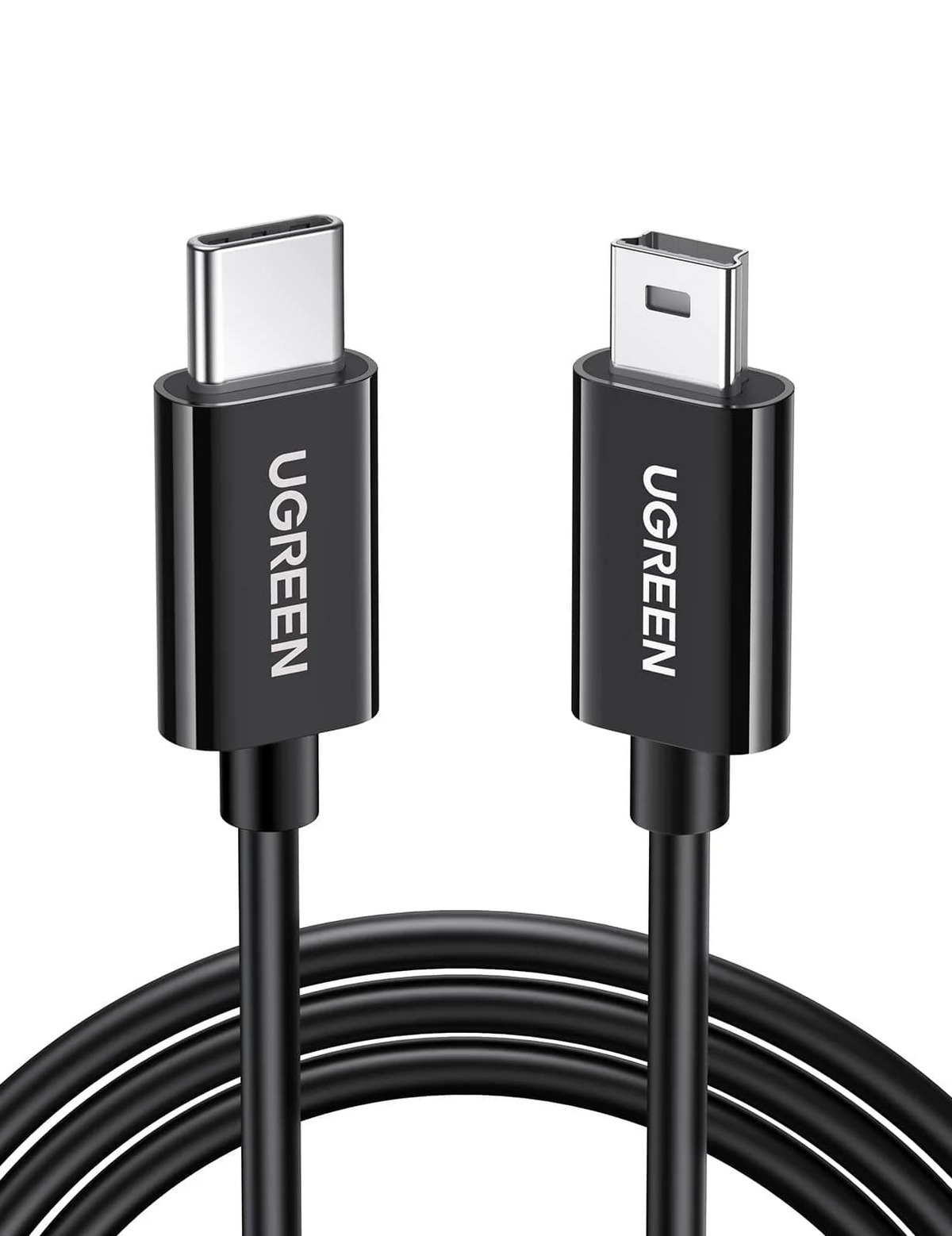 Daten- und Ladekabel USB-C - miniUSB UGREEN US242, 18W, 1m, Schwarz