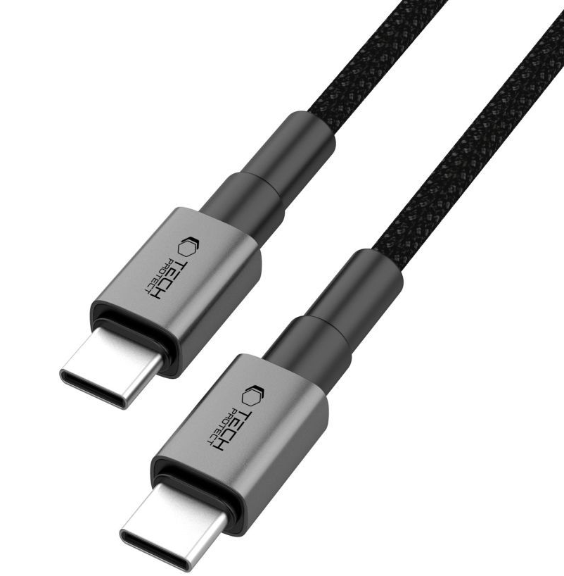 Cavo Dati e Ricarica USB-C - USB-C Tech-Protect Ultraboost DNA MagTwist, 100W, 1m, Grigio