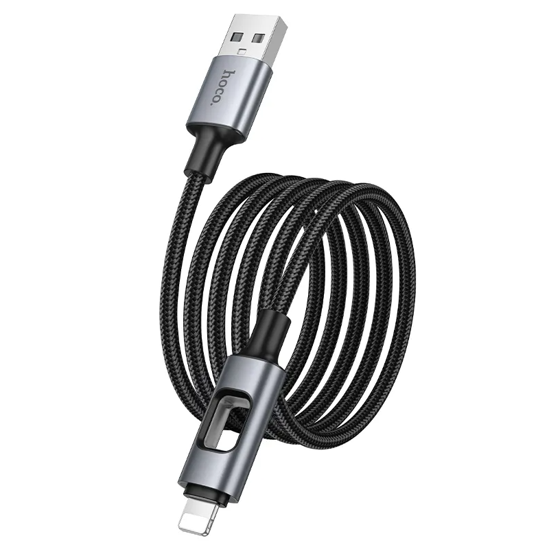 Cavo Dati e Ricarica USB-A - Lightning HOCO U144 Led, 18W, 1.2m, Nero