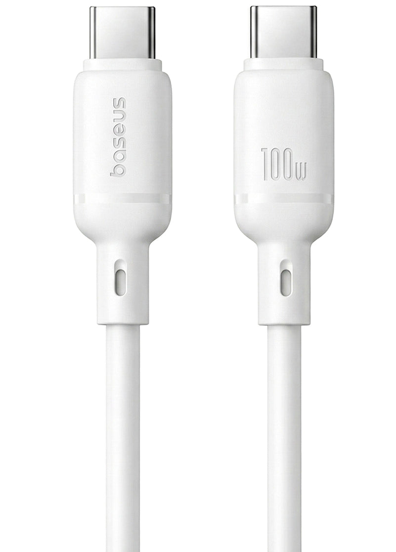 Cavo Dati e Ricarica USB-C - USB-C Baseus Silky, 100W, 1m, Bianco P10377704213-00