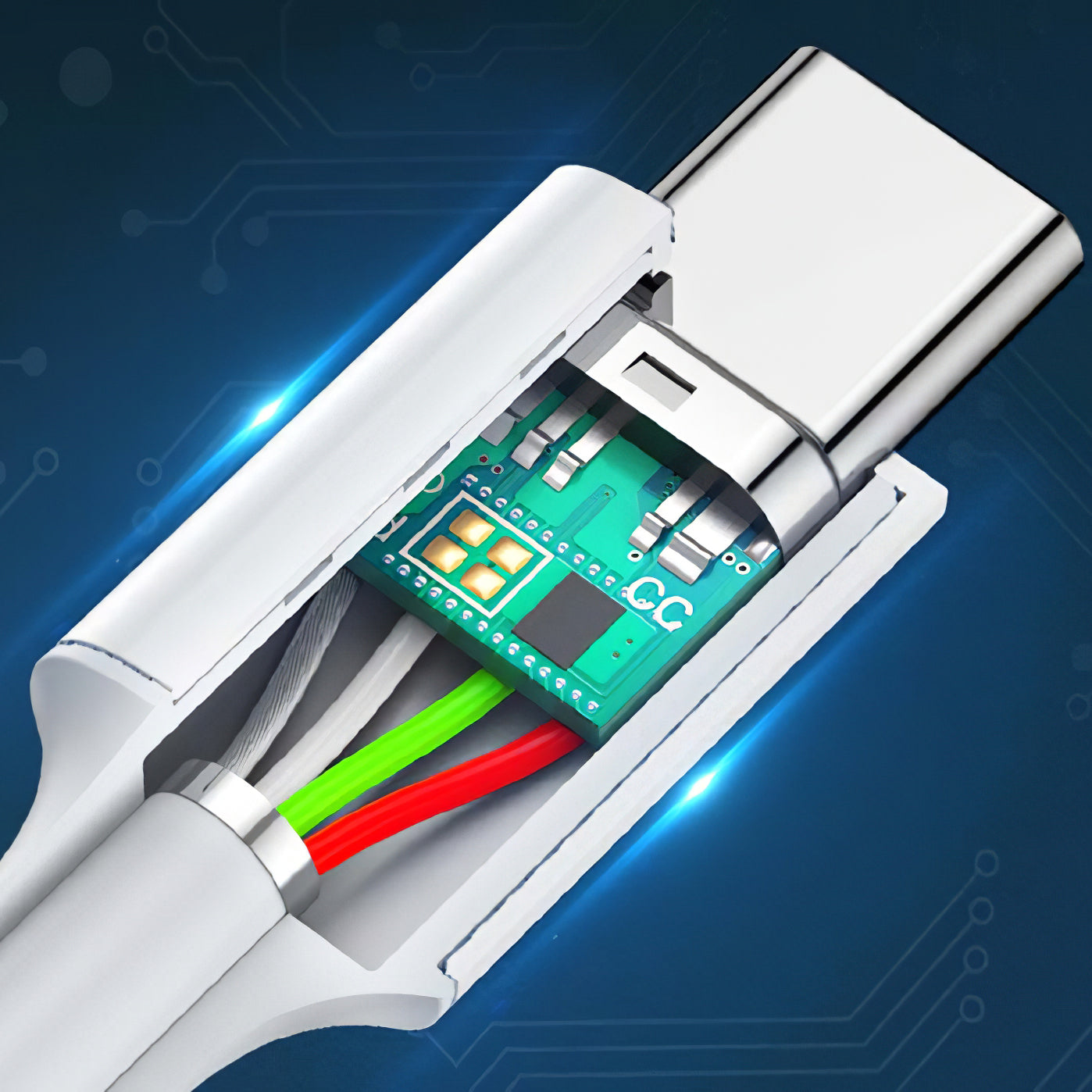 USB-C Daten- und Ladekabel - USB-C UGREEN US264, 60W, 1m, Weiß