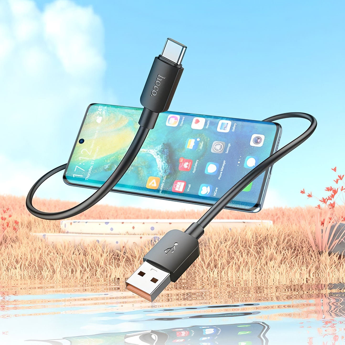Cavo dati e ricarica USB-A - USB-C HOCO X96, 100W, 1m, nero