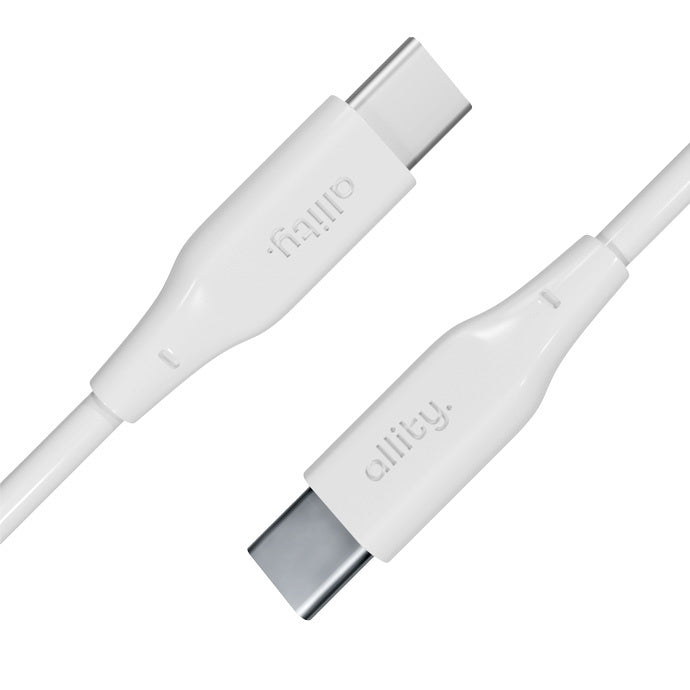 Câble de Données et de Charge USB-C - USB-C Allity. AUC-02, 100W, 2m, Blanc