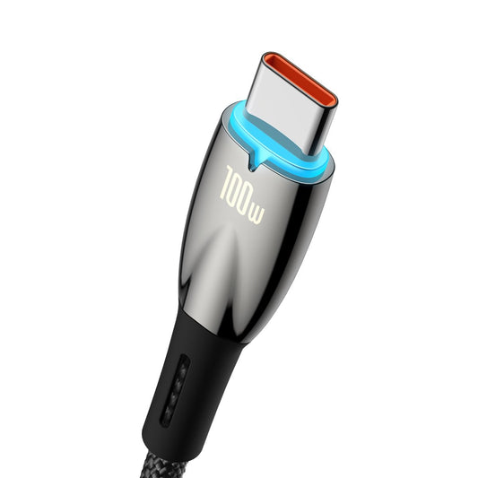 USB-A auf USB-C Baseus Glimmer Series Daten- und Ladekabel, 100W, 2m, Schwarz CADH000501 CADH000501