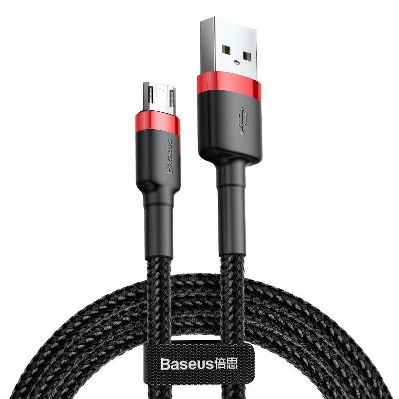 Câble de données et de chargement USB-A - microUSB Baseus Cafule, 18W, 3m, Rouge CAMKLF-H91