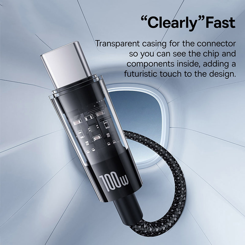 USB-C Data and Charging Cable - USB-C Baseus Gem, 100W, 1m, Black P10373000111-00