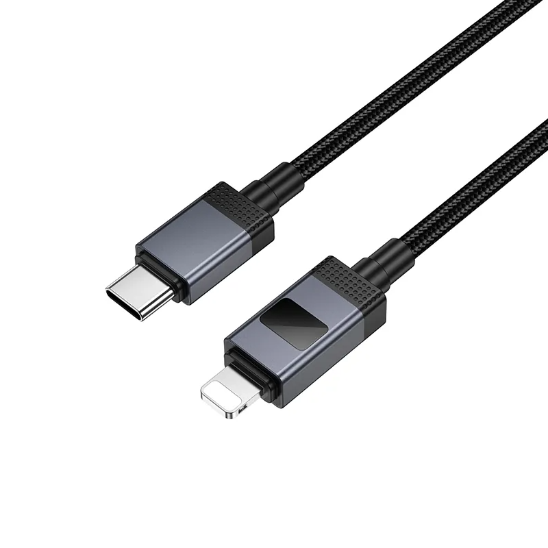 Cavo Dati e Ricarica USB-C - Lightning HOCO X118 Display, 27W, 1m, Nero