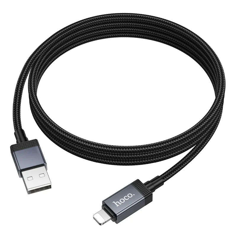 Câble de Données et de Charge USB-A - Lightning HOCO X118 Display, 12W, 1m, Noir