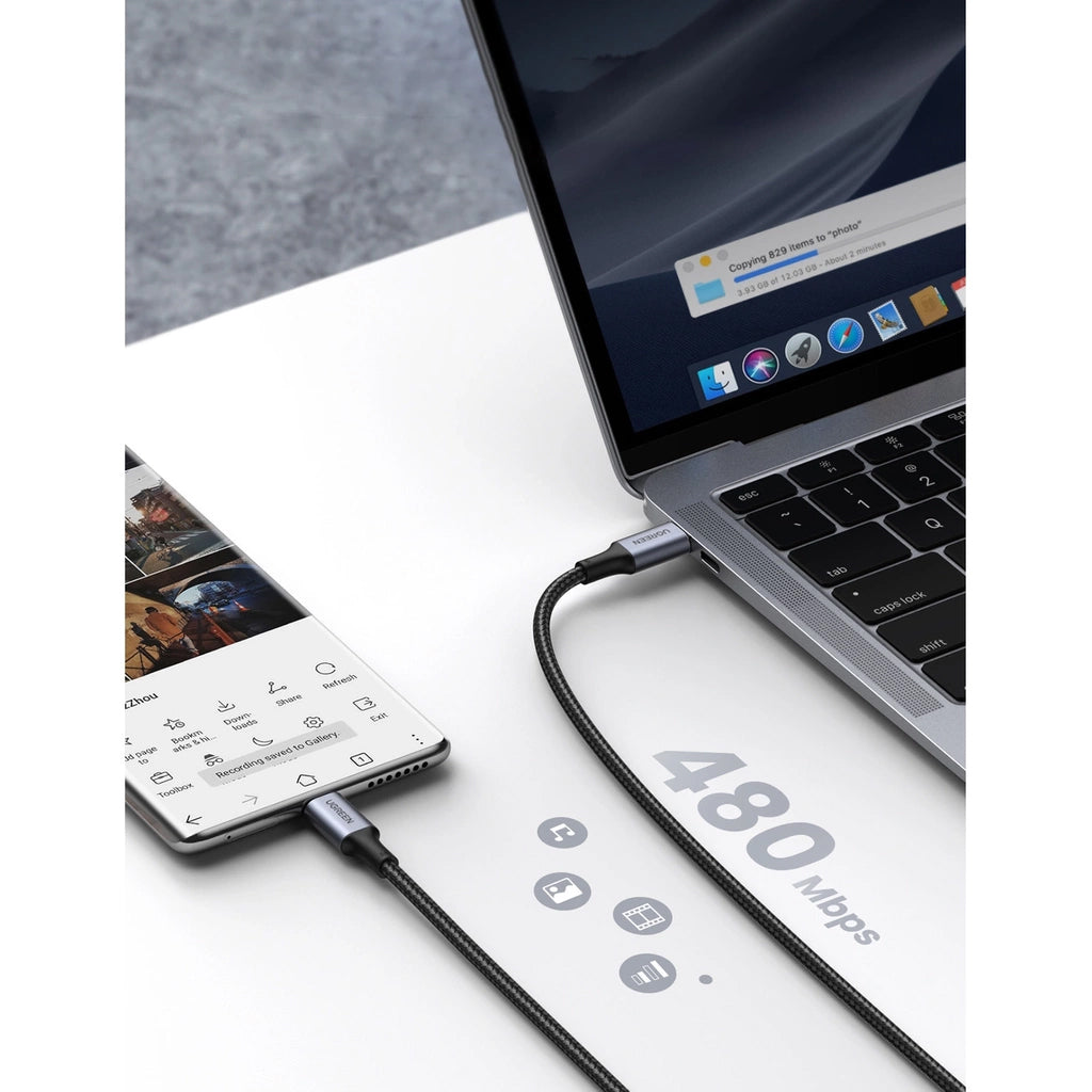 Cavo Dati e Ricarica USB-C - USB-C UGREEN US316, 100W, 0.5m, Grigio