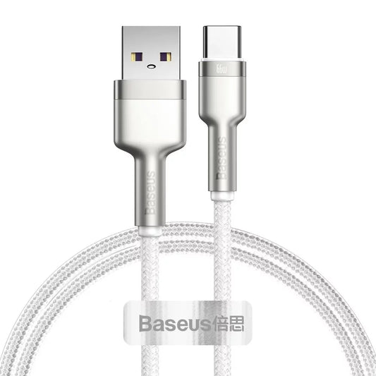 Cavo Dati e Ricarica USB-A - USB-C Baseus Cafule Metal Series, 66W, 2m, Bianco CAKF000202