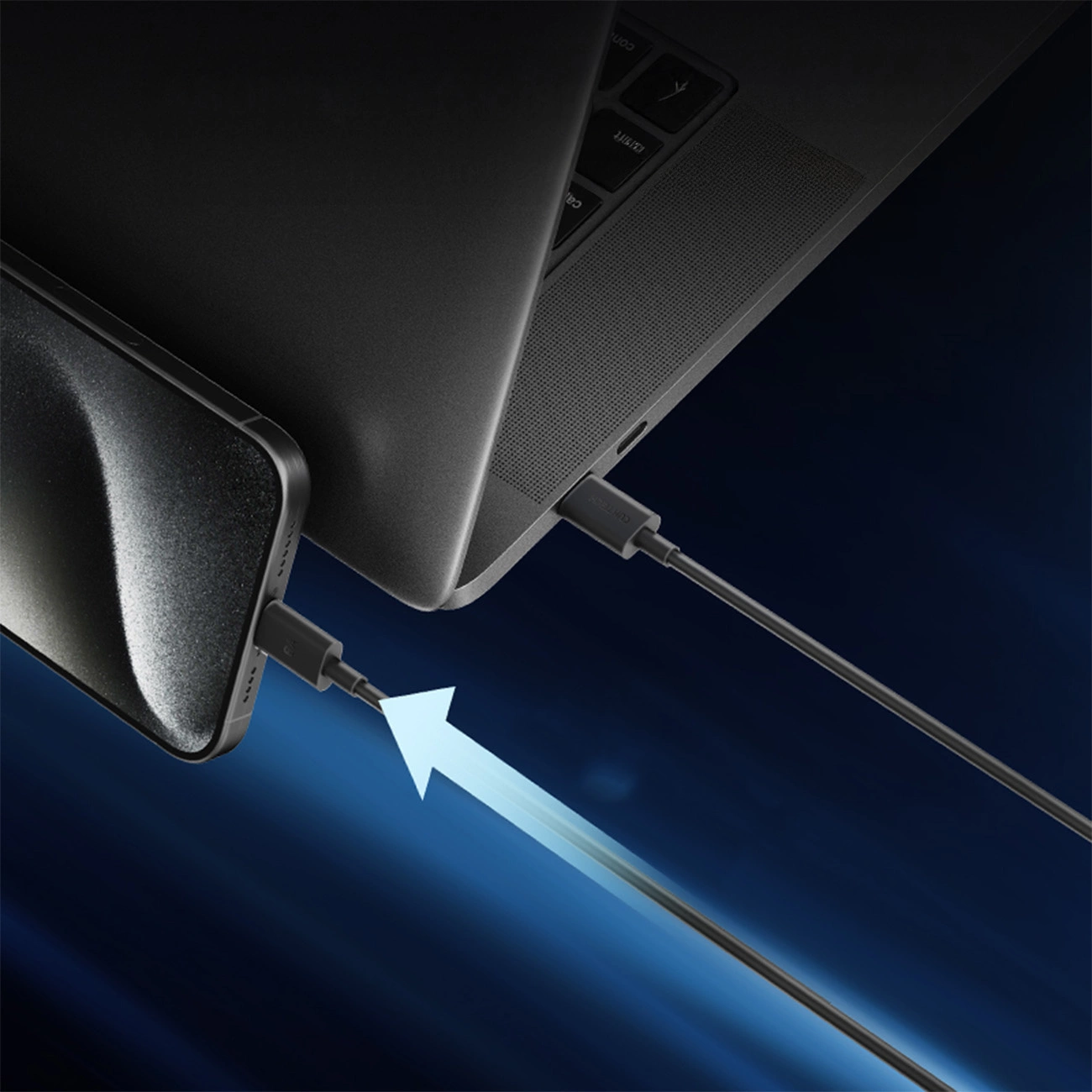 Câble de Données et de Charge USB-C - USB-C Cuktech, 240W, 1.5m, Noir CKCTC615NCBK