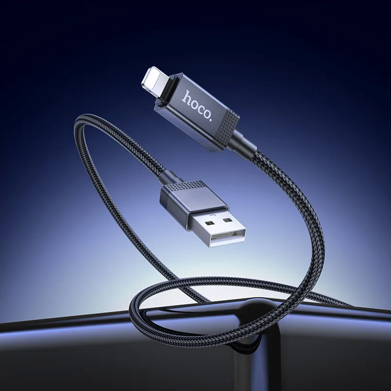 Câble de Données et de Charge USB-A - Lightning HOCO X118 Display, 12W, 1m, Noir