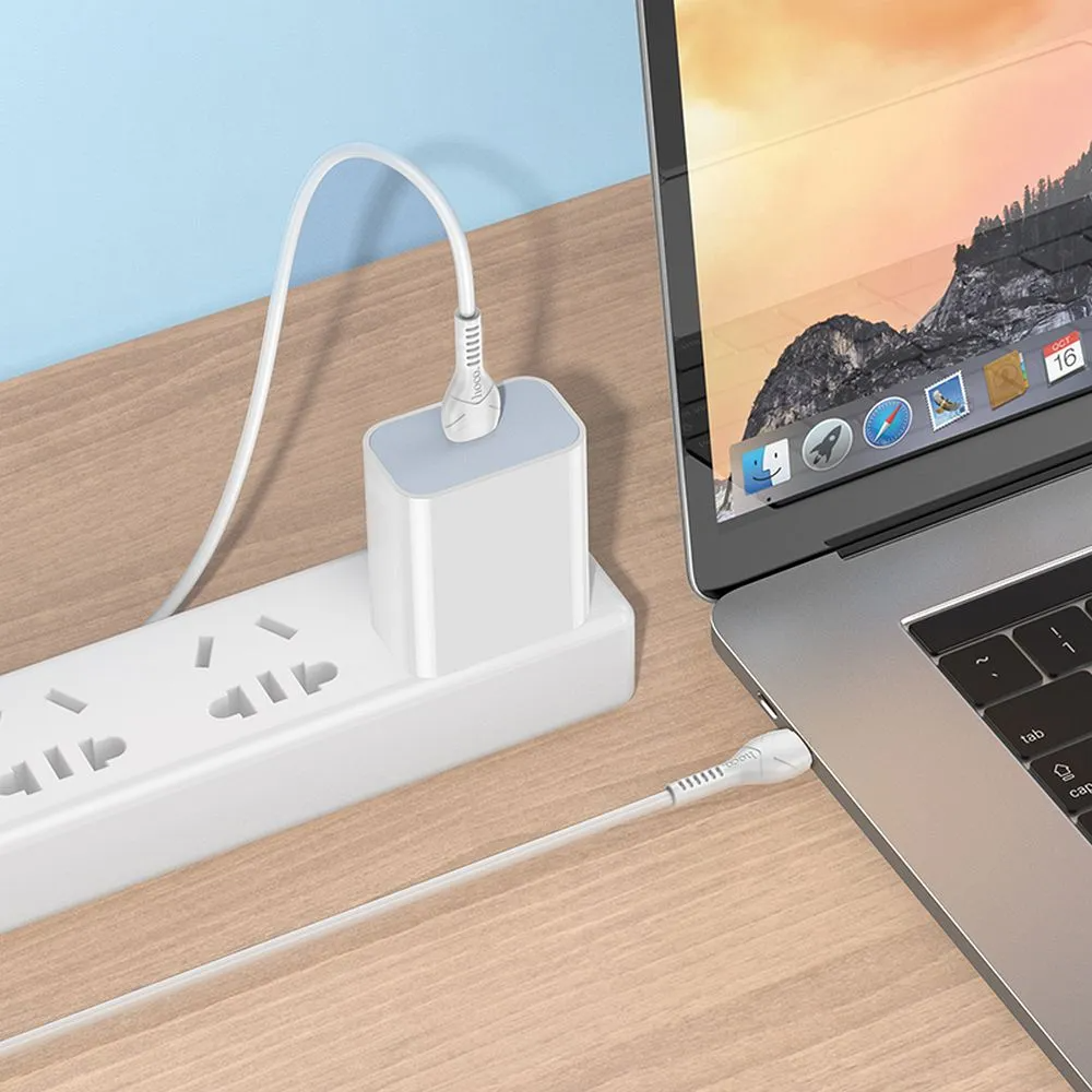 USB-C Daten- und Ladekabel - USB-C HOCO X37, 60W, 1m, Weiß