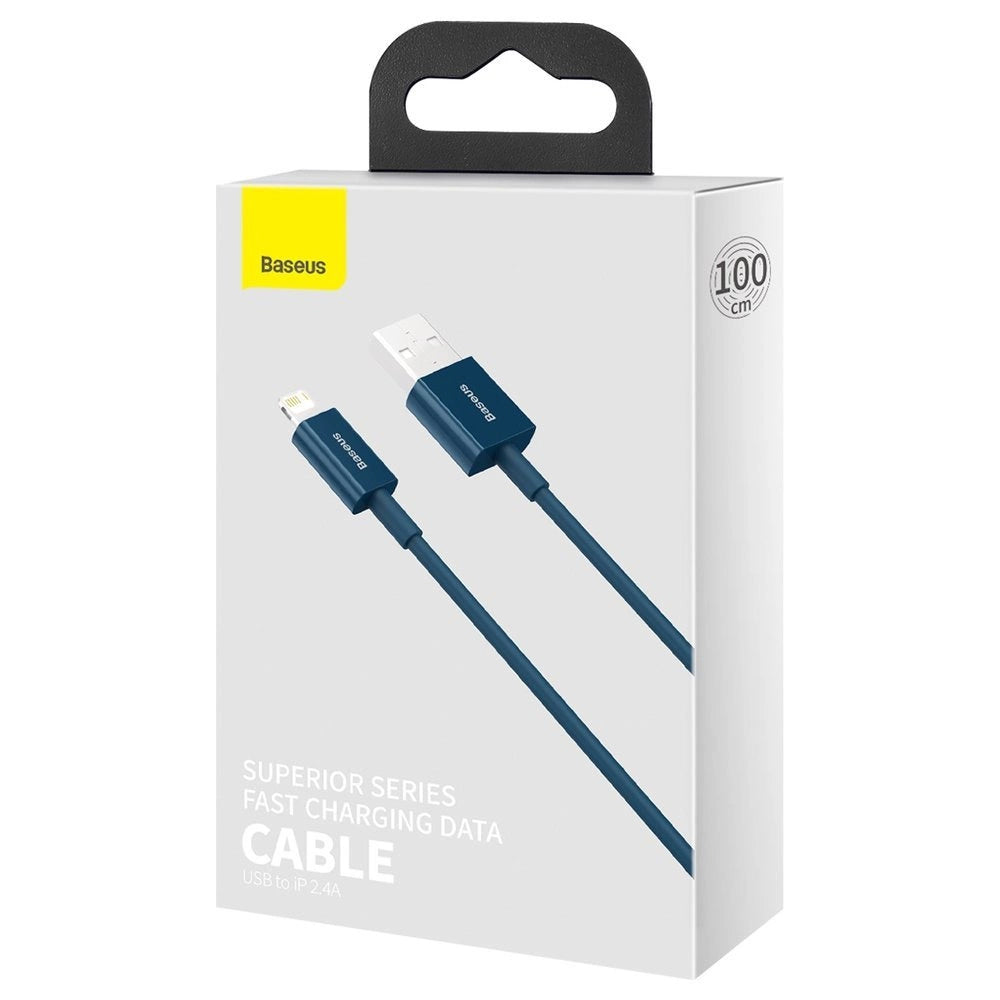 Câble de données et de chargement USB-A - Lightning Baseus Superior Series, 20W, 1m, bleu CALYS-A03